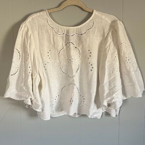Abercrombie & Fitch White Eyelet Blouse